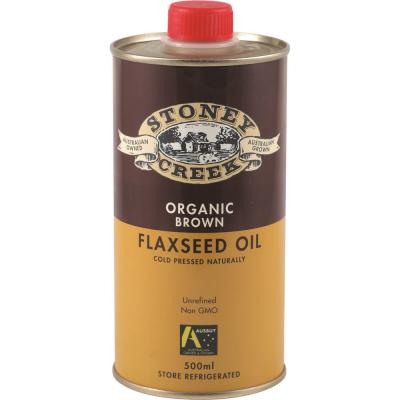 Stoney Creek Organic Flaxseed Oil Brown 500ml
